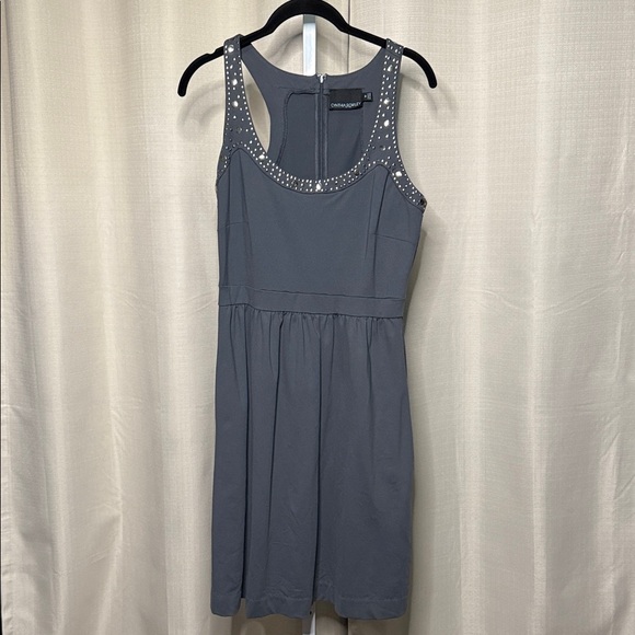 Charlotte Russe Dresses & Skirts - Cynthia Rowley Gray Studded Midi Dress